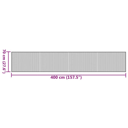 Rug Rectangular Brown70x400 cm Bamboo