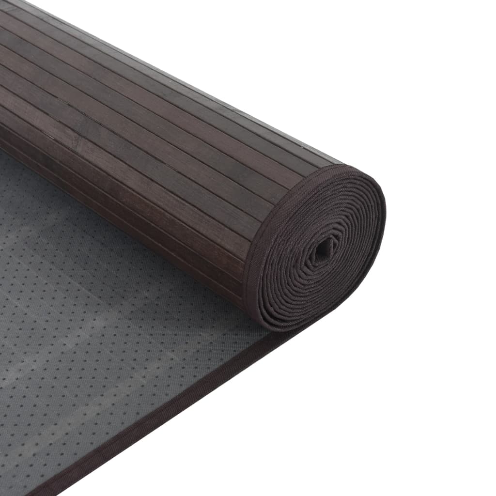 Rug Rectangular Dark Brown70x400 cm Bamboo