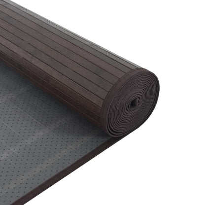 Rug Rectangular Dark Brown70x500 cm Bamboo