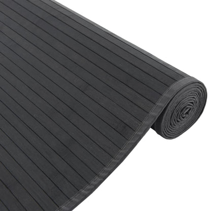 Rug Rectangular Black80x400 cm Bamboo