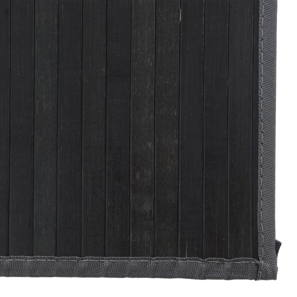 Rug Rectangular Black80x400 cm Bamboo