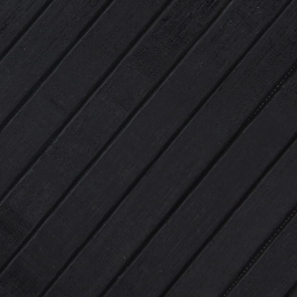 Rug Rectangular Black80x400 cm Bamboo