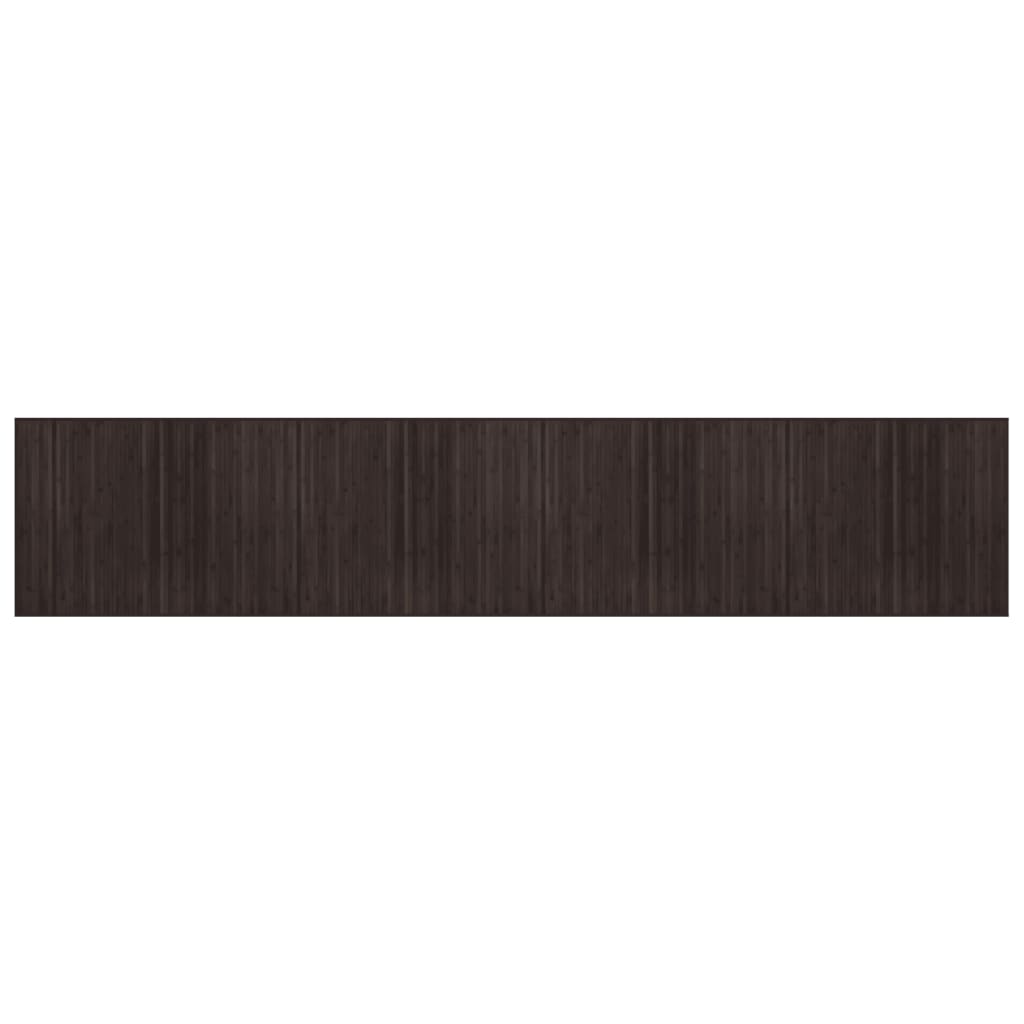 Rug Rectangular Dark Brown80x400 cm Bamboo