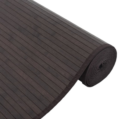 Rug Rectangular Dark Brown80x400 cm Bamboo