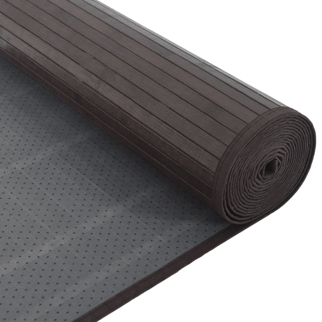 Rug Rectangular Dark Brown80x400 cm Bamboo