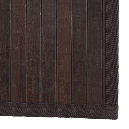 Rug Rectangular Dark Brown80x400 cm Bamboo