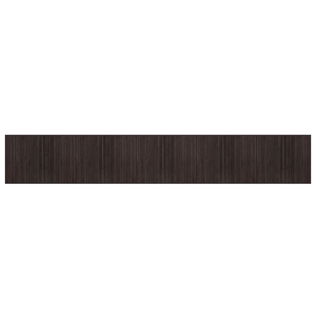 Rug Rectangular Dark Brown80x500 cm Bamboo