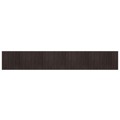 Rug Rectangular Dark Brown80x500 cm Bamboo