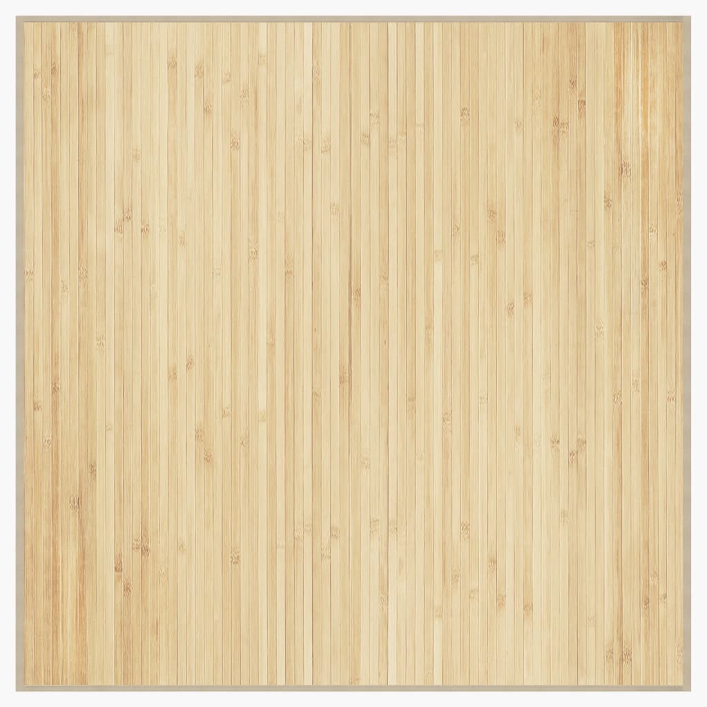 Rug Square Light Natural100x100 cm Bamboo