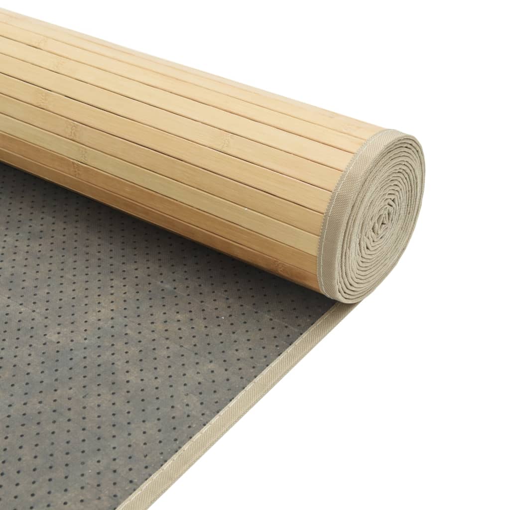 Rug Square Light Natural100x100 cm Bamboo