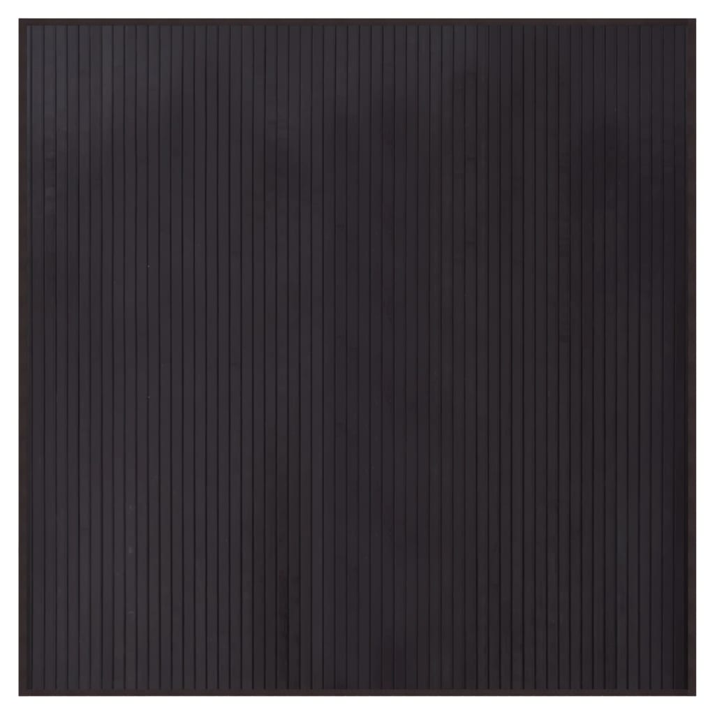 Rug Square Dark Brown100x100 cm Bamboo