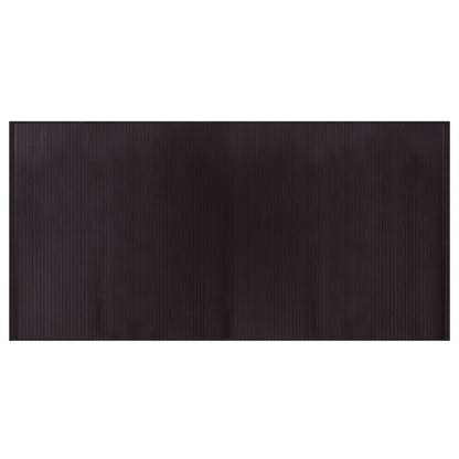 Rug Rectangular Dark Brown100x200 cm Bamboo