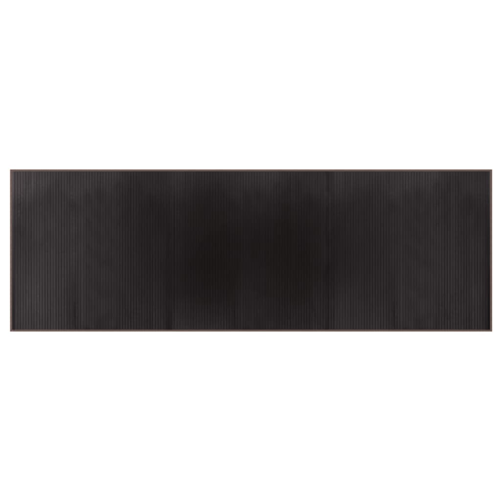 Rug Rectangular Dark Brown100x300 cm Bamboo