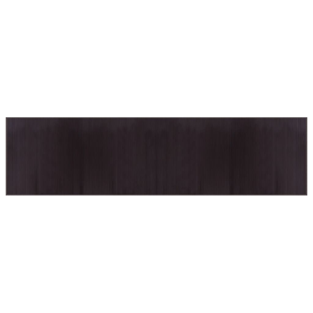 Rug Rectangular Dark Brown100x400 cm Bamboo