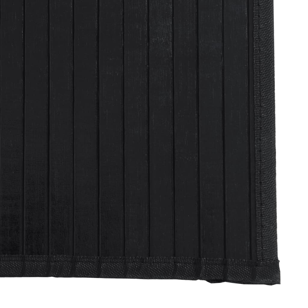 Rug Rectangular Black100x500 cm Bamboo