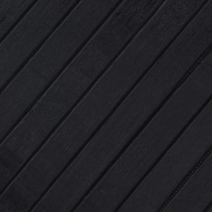 Rug Rectangular Black100x500 cm Bamboo