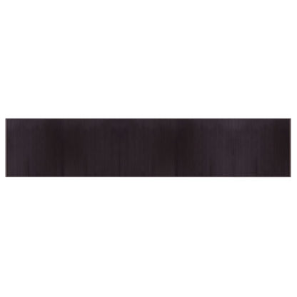 Rug Rectangular Dark Brown100x500 cm Bamboo