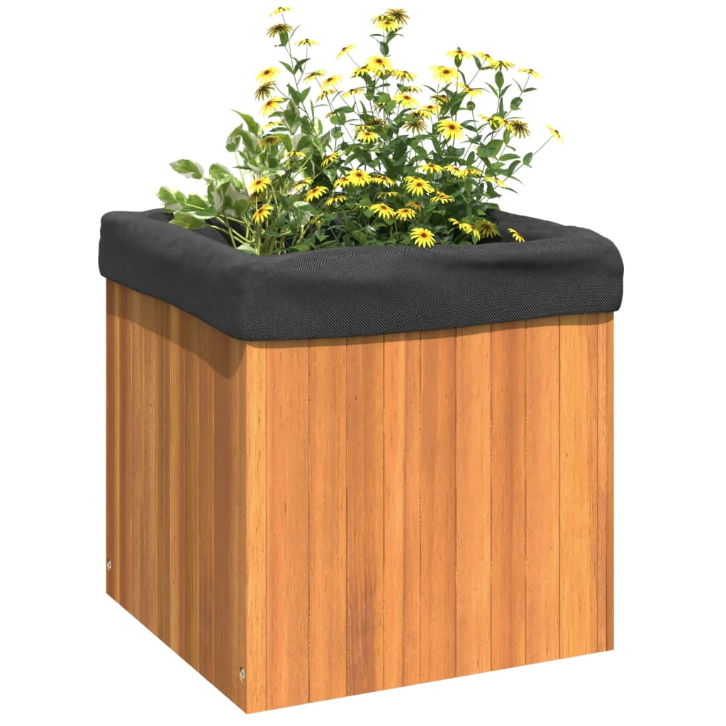 Garden Planter 45x45x45 cm Solid Wood Acacia