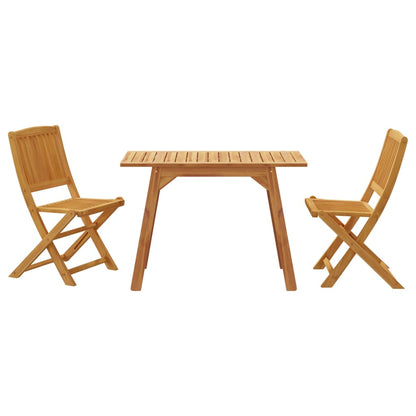 3 Piece Garden Dining Set Solid Wood Acacia