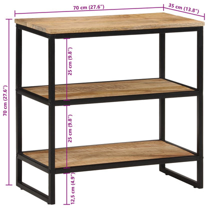 Console Table 70x35x70 cm Solid Rough Wood Mango