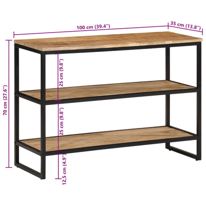 Console Table 100x35x70 cm Solid Rough Wood Mango