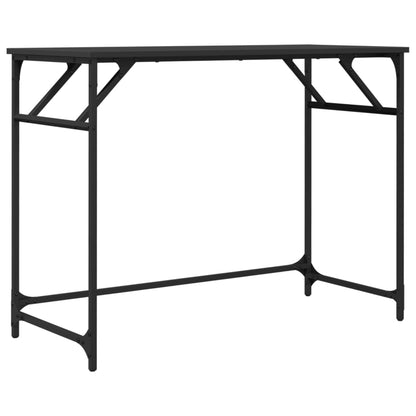 Desk Black 100x45x76 cm Engineered Wood and Powder-coated Steel
