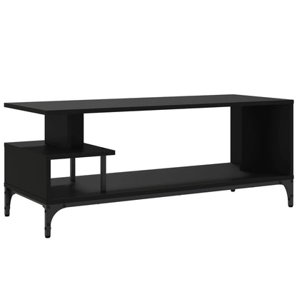 TV Cabinet Black 102x40x41 cm Engineered Wood and Powder-coated Steel