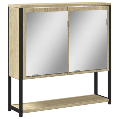 Bathroom Mirror Cabinet Sonoma Oak 60x16x60 cm Engineered Wood