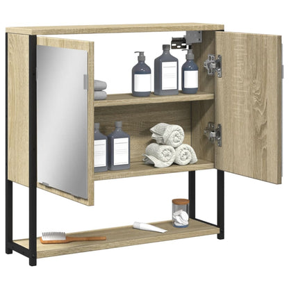 Bathroom Mirror Cabinet Sonoma Oak 60x16x60 cm Engineered Wood