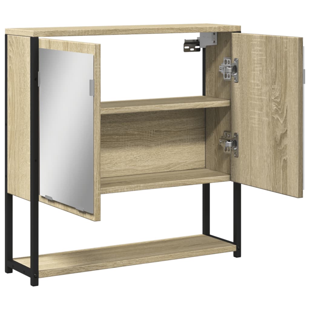 Bathroom Mirror Cabinet Sonoma Oak 60x16x60 cm Engineered Wood