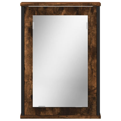 Bathroom Mirror Cabinet Smoked Oak 42x12x60 cm Engineered Wood