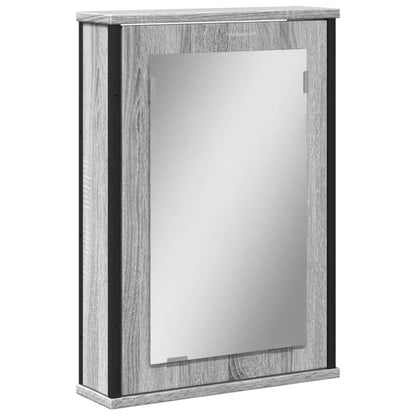 Bathroom Mirror Cabinet Grey Sonoma 42x12x60 cm Engineered Wood