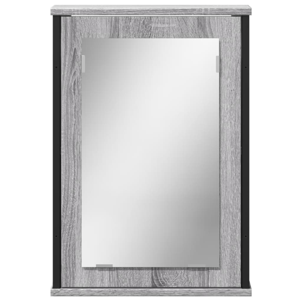 Bathroom Mirror Cabinet Grey Sonoma 42x12x60 cm Engineered Wood