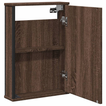 Bathroom Mirror Cabinet Brown Oak 42x12x60 cm Engineered Wood