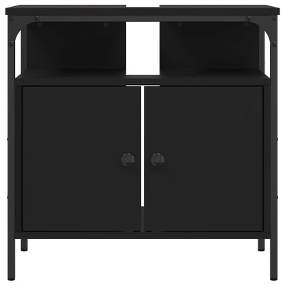 Bathroom Sink Cabinet Black 60x30x60 cm Engineered Wood