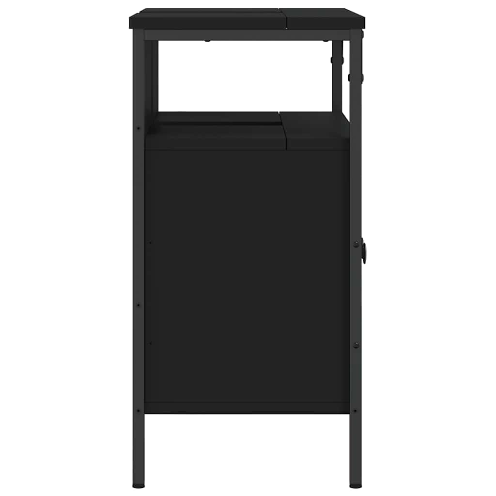 Bathroom Sink Cabinet Black 60x30x60 cm Engineered Wood