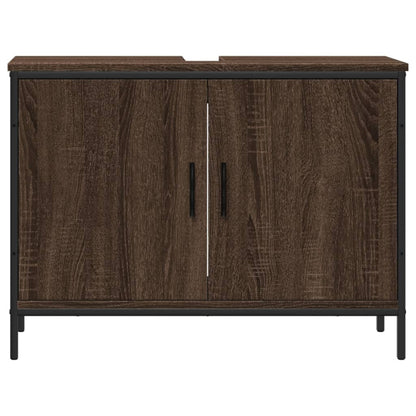Bathroom Sink Cabinet Brown Oak 80x30x60 cm Engineered Wood
