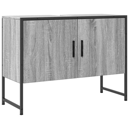 Bathroom Sink Cabinet Grey Sonoma 80x33x60 cm Engineered Wood