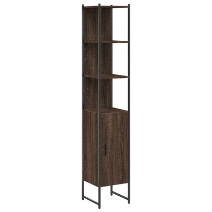 Bathroom Cabinet Brown Oak 33x33x185.5 cm Engineered Wood