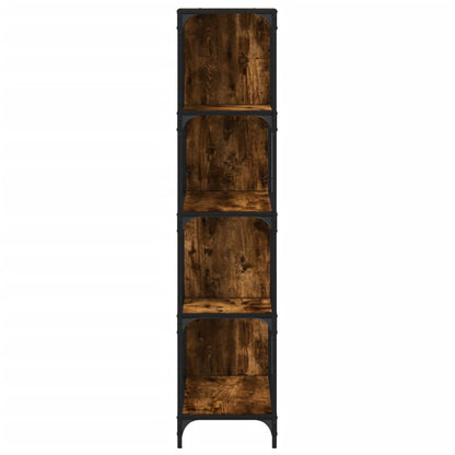 Bookcase 4-Stair Smoked Oak 139x33.5x149 cm Engineered Wood