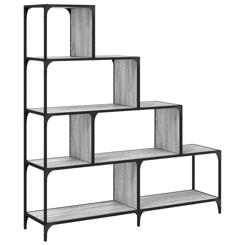 Bookcase 4-Stair Grey Sonoma 139x33.5x149 cm Engineered Wood