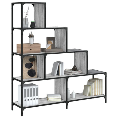 Bookcase 4-Stair Grey Sonoma 139x33.5x149 cm Engineered Wood