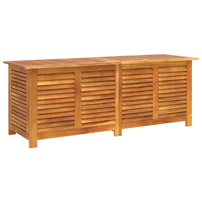 Garden Storage Box with Louver 150x50x56 cm Solid Wood Acacia