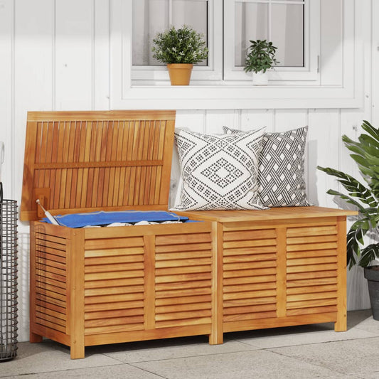 Garden Storage Box with Louver 150x50x56 cm Solid Wood Acacia