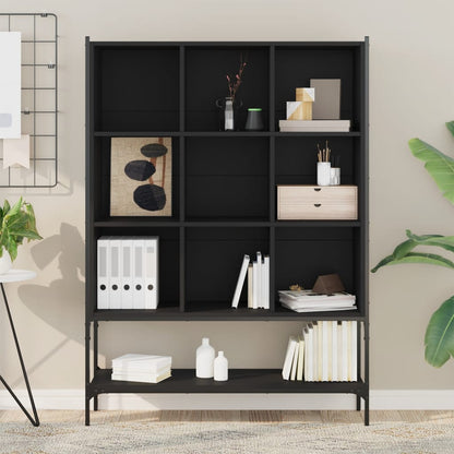 Bookcase Black 102x30x141.5 cm Engineered Wood