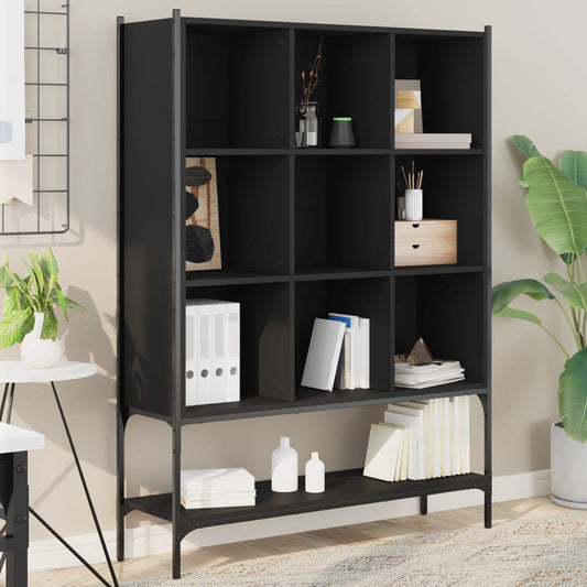 Bookcase Black 102x30x141.5 cm Engineered Wood