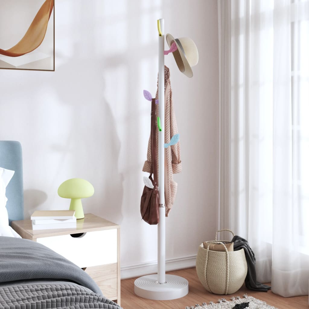 Coat Stand White 172 cm Powder-coated Iron