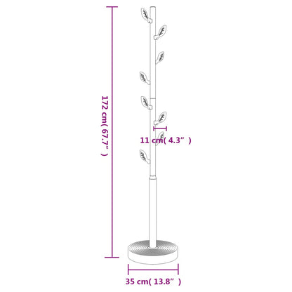 Coat Stand White 172 cm Powder-coated Iron