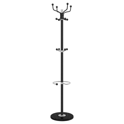 Coat Stand with Umbrella Holder Black 180 cm Powder-coated Iron