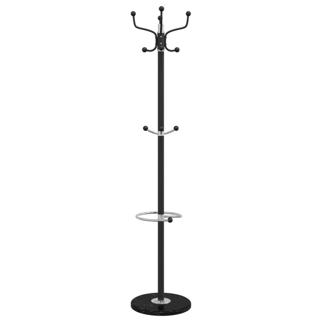 Coat Stand with Umbrella Holder Black 180 cm Powder-coated Iron